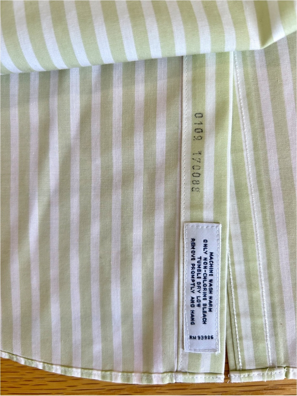 Brooks Brothers 346 Non Iron Sleeveless Button Down Shirt Green White Stripe 16 - Picture 12 of 13